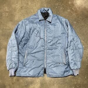 Vintage 60s Blue Talon Workwear Quilted Jacket